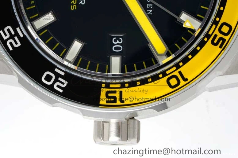MIROTIME 0211 Bright Aquatimer Automatic SS RSF 1:1 Best Edition Black Yellow Dial on Black Rubber Strap A 7068
